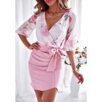 0001134. MIRA kwiaty BRUDNY RÓŻ + kwiaty rozmyte